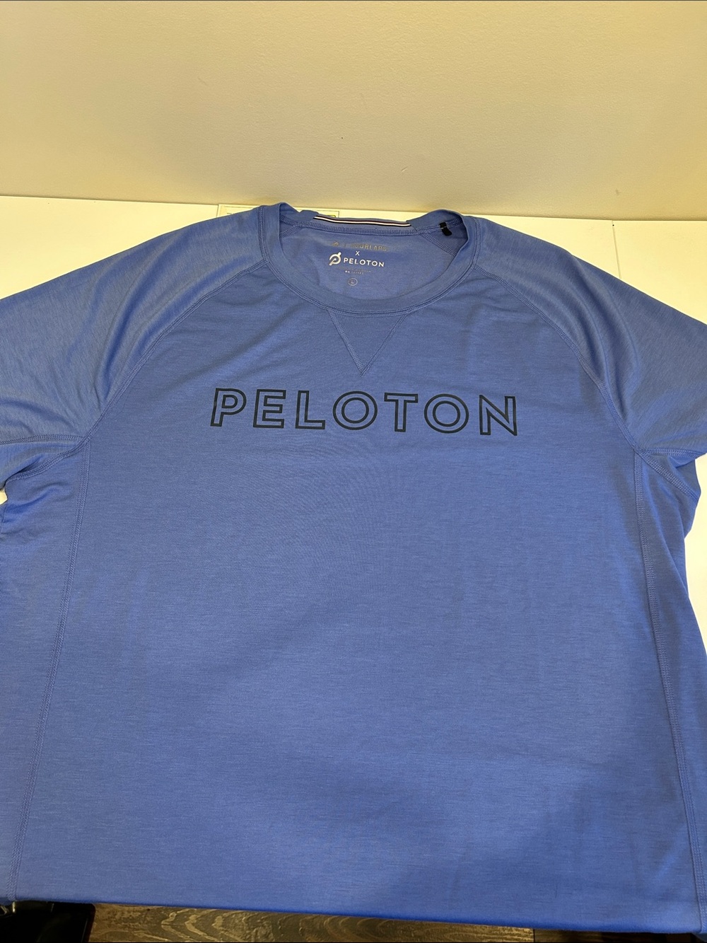 Peloton Blue Short-Sleeve Athletic Tee with Chest Logo
